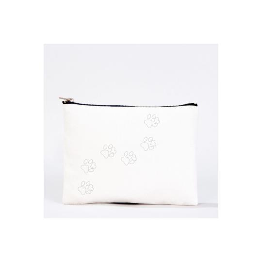 Bez Çanta Pati Izi El Boyaması Clutch Portföy Makyaj Çantası Kalemlik Bej, 15x21cm, Kcnt0024